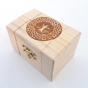 Celtic Tree of Life Small Wooden Box, Keepsake Box